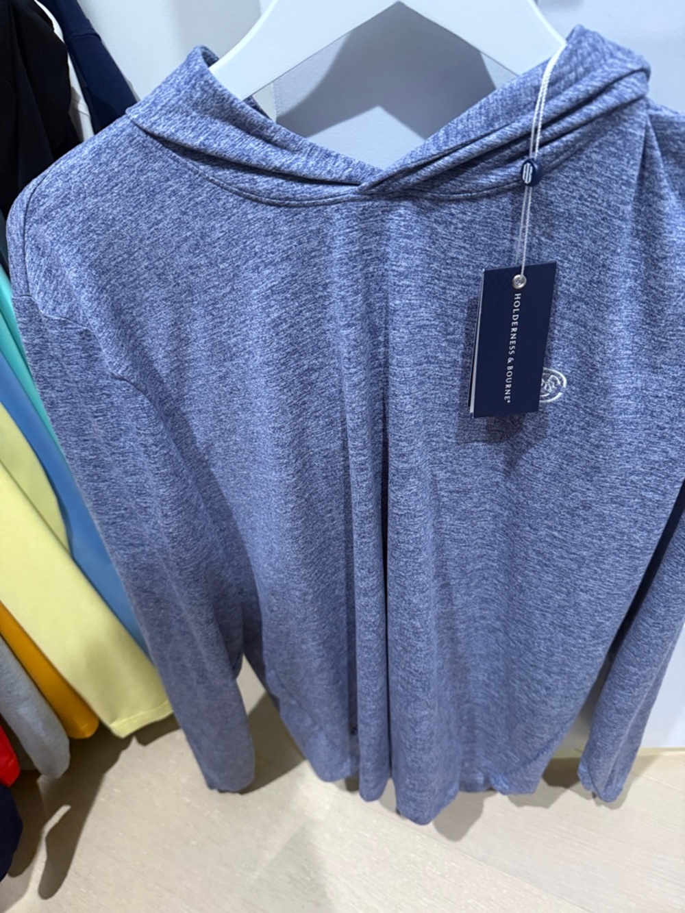 San Francisco Golf Club Light Blue Heather Hoodie. Holderness & Bourne NWT